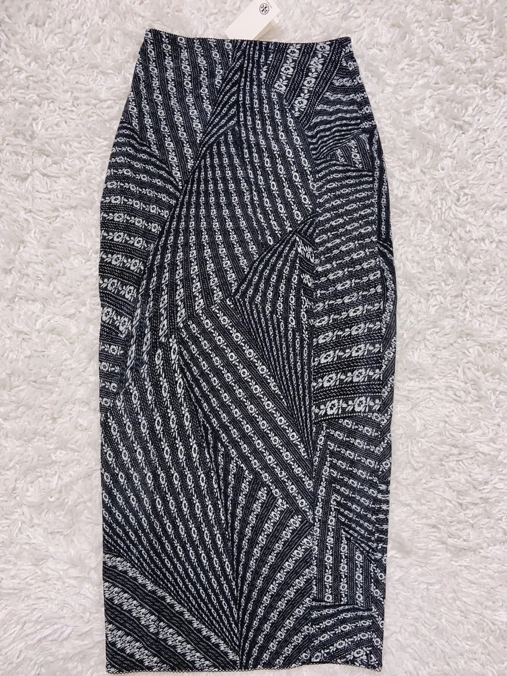 NWT $2330 Tory Burch Printed Mesh Skirt